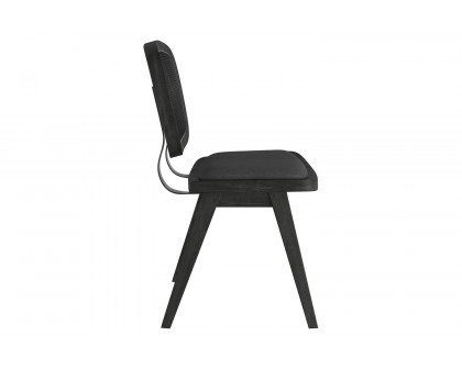 Worldwide Aster Side Chair Set of 2 - Charcoal