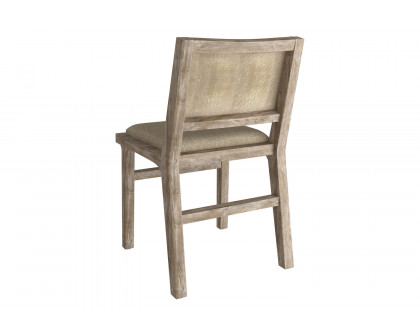 Worldwide Clive Side Chair Set of 2 - Beige