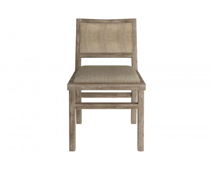 Worldwide Clive Side Chair Set of 2 - Beige