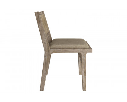 Worldwide Clive Side Chair Set of 2 - Beige