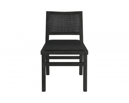 Worldwide Clive Side Chair Set of 2 - Charcoal