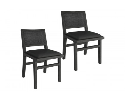 Worldwide Clive Side Chair Set of 2 - Charcoal