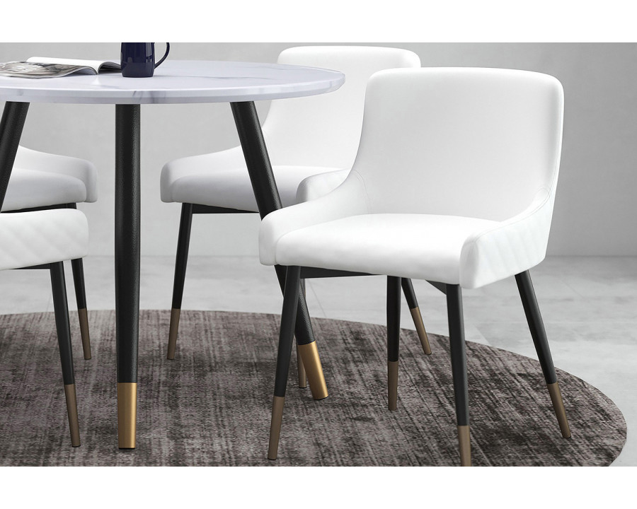 Worldwide Xander Side Chair Set of 2 - White/Black