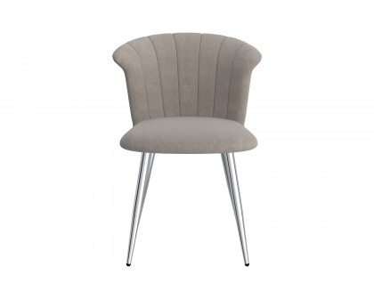 Worldwide™ Orchid Side Chair Set of 2 - Gray/Silver