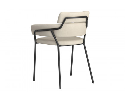 Worldwide Axel Side Chair Set of 2 - Beige/Black