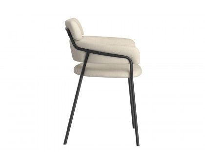 Worldwide Axel Side Chair Set of 2 - Beige/Black