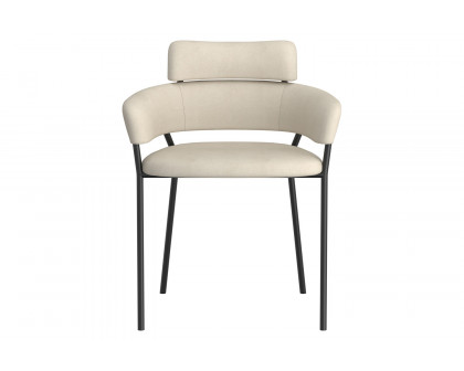 Worldwide Axel Side Chair Set of 2 - Beige/Black