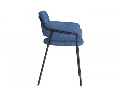 Worldwide Axel Side Chair Set of 2 - Blue/Black