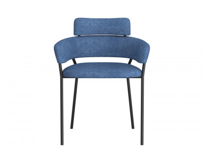 Worldwide Axel Side Chair Set of 2 - Blue/Black