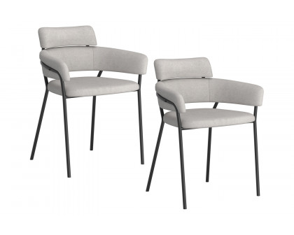 Worldwide Axel Side Chair Set of 2 - Gray/Black