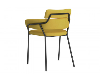 Worldwide Axel Side Chair Set of 2 - Mustard/Black