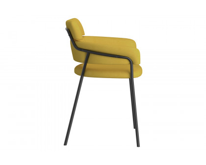 Worldwide Axel Side Chair Set of 2 - Mustard/Black