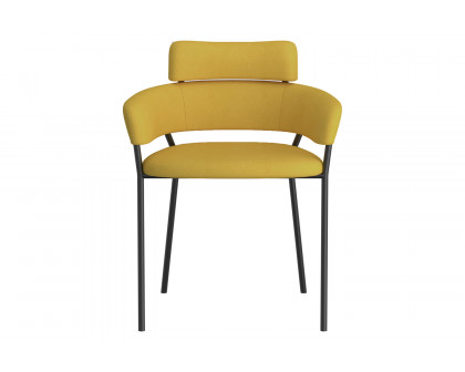 Worldwide Axel Side Chair Set of 2 - Mustard/Black