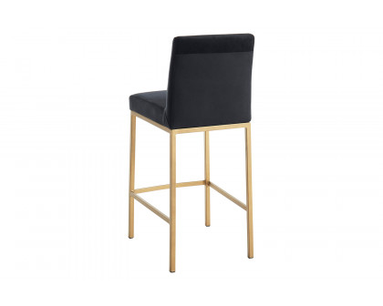 Worldwide Diego 26" Counter Stool Set of 2 - Black/Aged Gold