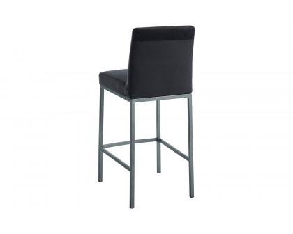 Worldwide Diego 26" Counter Stool Set of 2 - Black/Gray