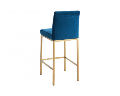 Worldwide™ Diego 26" Counter Stool Set of 2 - Blue/Aged Gold