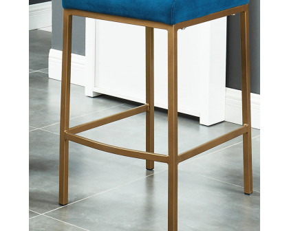 Worldwide™ Diego 26" Counter Stool Set of 2 - Blue/Aged Gold