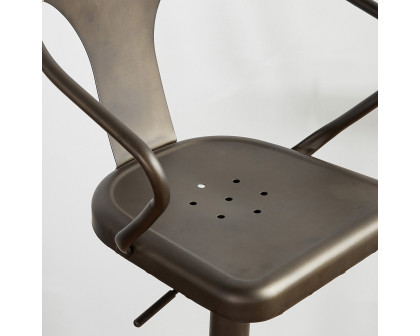 Worldwide - Astra Adjustable Air-Lift Stool in Gunmetal