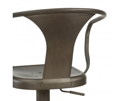 Worldwide - Astra Adjustable Air-Lift Stool in Gunmetal