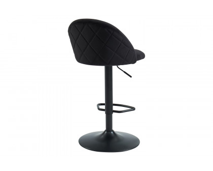 Worldwide Sataro Adjustable Air-Lift Stool - Black/Black