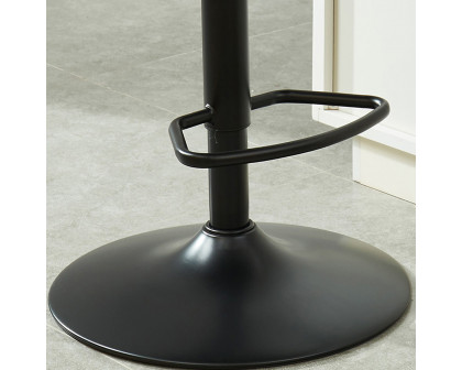 Worldwide Sataro Adjustable Air-Lift Stool - Black/Black