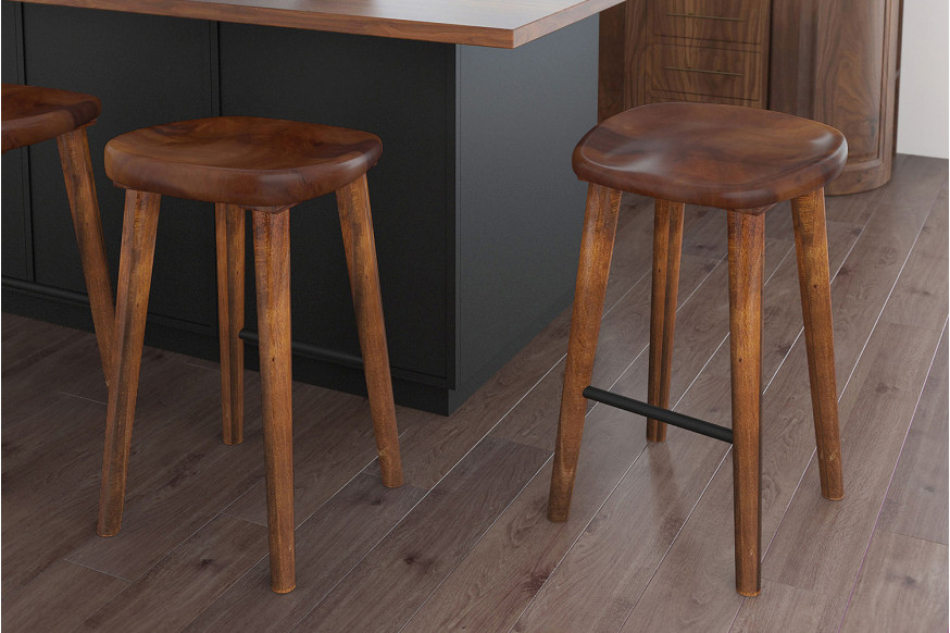 Worldwide™ Tahoe 26" Counter Stool - Walnut