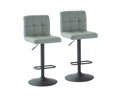 Worldwide Fusion Adjustable Air-Lift Stool Set of 2 - Gray/Gray