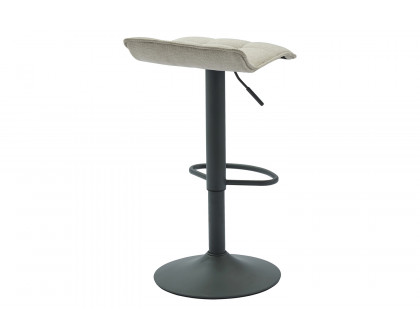 Worldwide Pluto Adjustable Air-Lift Stool Set of 2 - Beige/Gray