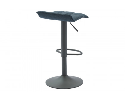 Worldwide Pluto Adjustable Air-Lift Stool Set of 2 - Blue-Gray/Gray