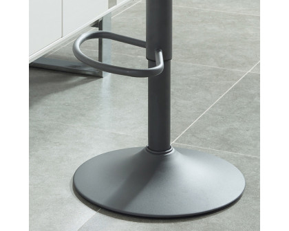 Worldwide Pluto Adjustable Air-Lift Stool Set of 2 - Blue-Gray/Gray