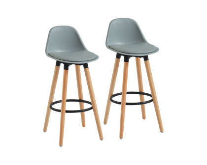 Worldwide Diablo 26" Counter Stool Set of 2 - Gray/Natural