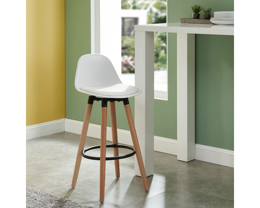 Worldwide Diablo 26" Counter Stool Set of 2 - White/Natural