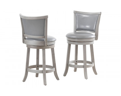 Worldwide - Rowan 26" Counter Stool with Swivel Set of 2 in Gray