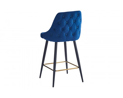 Worldwide™ Roxanne II 26" Counter Stool Set of 2 - Blue/Black