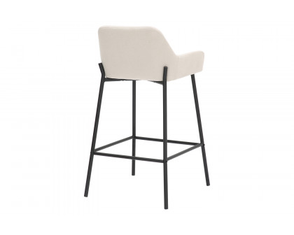 Worldwide Baily 26" Counter Stool Set of 2 - Beige/Black