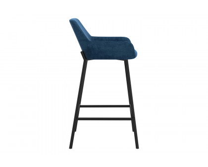 Worldwide Baily 26" Counter Stool Set of 2 - Blue/Black