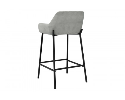 Worldwide Baily 26" Counter Stool Set of 2 - Gray/Black