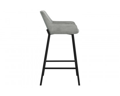 Worldwide Baily 26" Counter Stool Set of 2 - Gray/Black