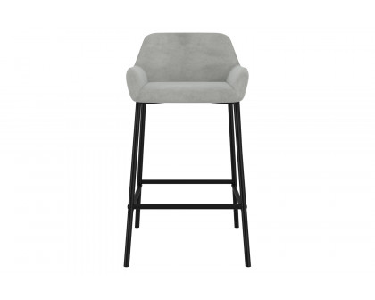 Worldwide Baily 26" Counter Stool Set of 2 - Gray/Black