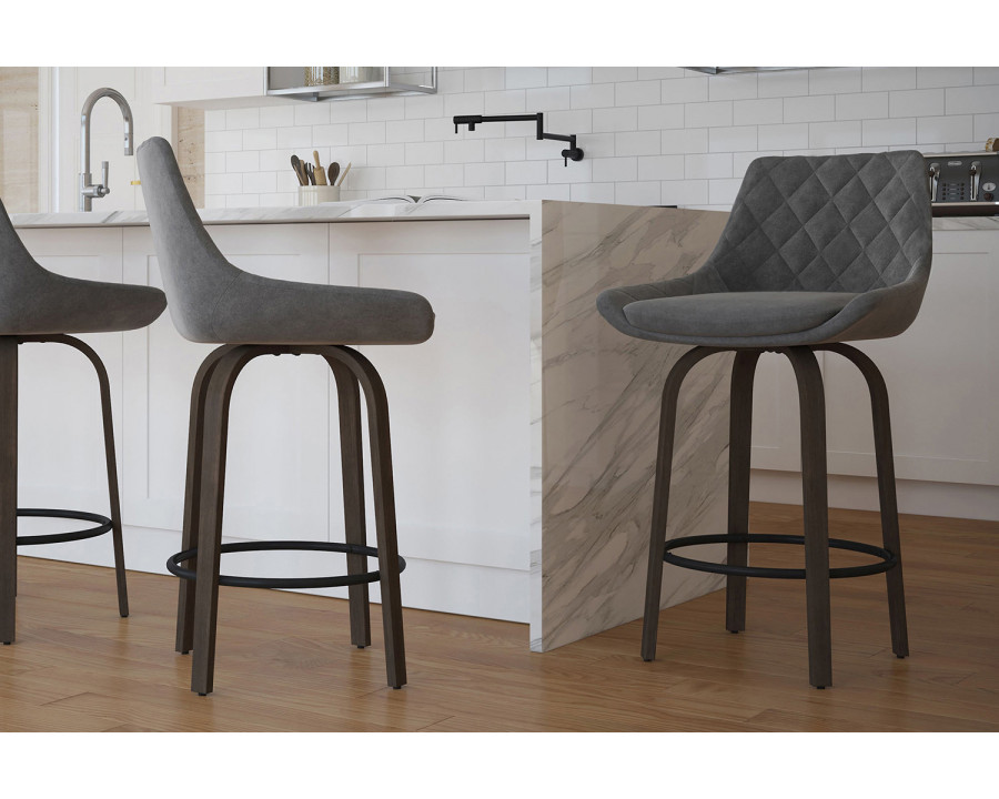 Worldwide - Kenzo 26" Counter Stool with Swivel Set of 2