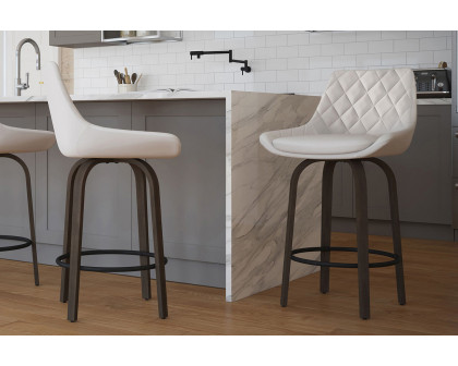 Worldwide - Kenzo 26" Counter Stool with Swivel Set of 2