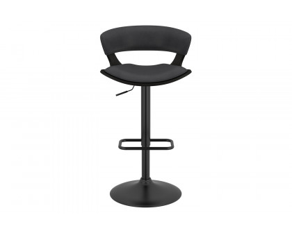 Worldwide Rover Adjustable Air-Lift Stool - Charcoal/Black