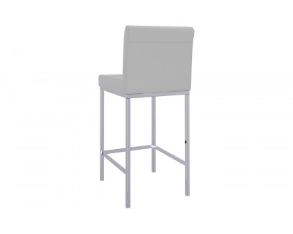 Worldwide Porto 26" Counter Stool Set of 2 - Gray/Chrome