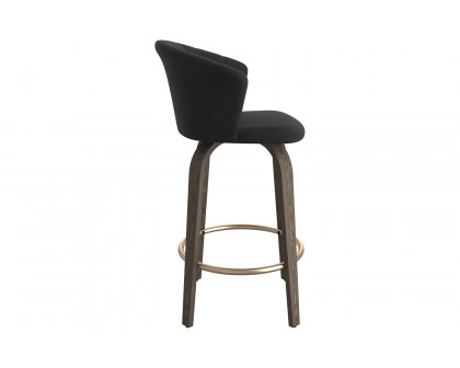 Worldwide Tula 26" Counter Stool - Black/Washed Oak