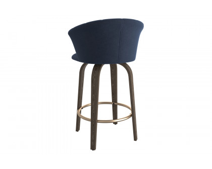 Worldwide™ Tula 26" Counter Stool - Blue/Washed Oak