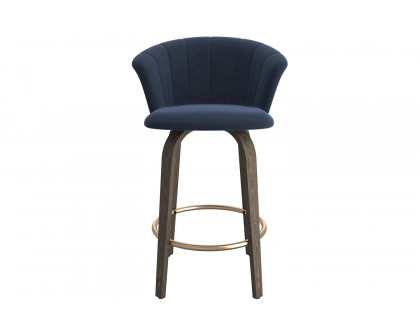 Worldwide™ Tula 26" Counter Stool - Blue/Washed Oak