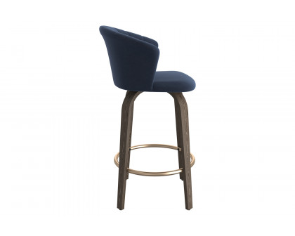 Worldwide™ Tula 26" Counter Stool - Blue/Washed Oak