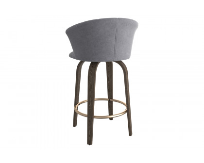 Worldwide Tula 26" Counter Stool - Gray/Washed Oak