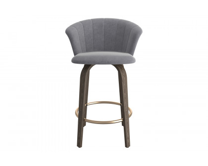 Worldwide Tula 26" Counter Stool - Gray/Washed Oak