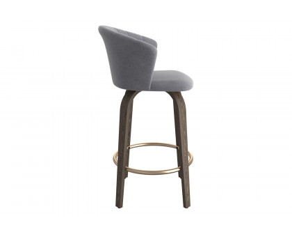 Worldwide Tula 26" Counter Stool - Gray/Washed Oak